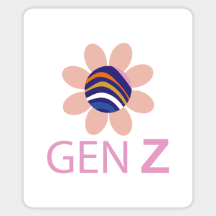 Colorful wavy flower generation z gen z eboy egirl birthday gift idea Sticker
